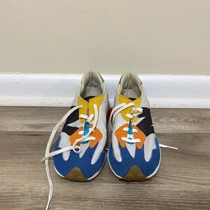 New Balance White and Yellow Sneakers